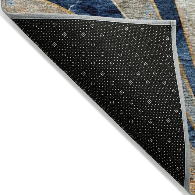 Addison Chantille ACN2177 Geometric Machine Made Transitional Navy Rug