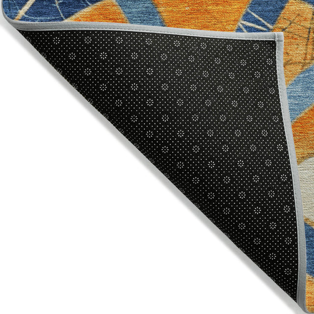 Addison Chantille ACN2178 Geometric Machine Made Transitional Blue Rug