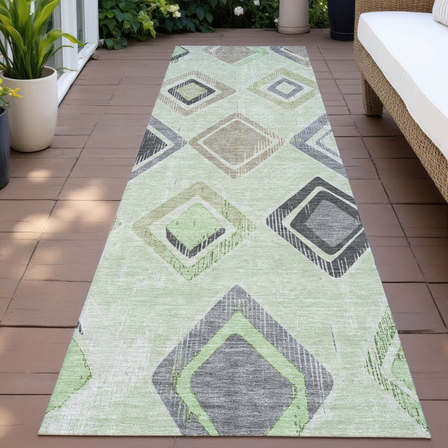 Addison Chantille ACN2180 Geometric Machine Made Transitional Aloe Rug
