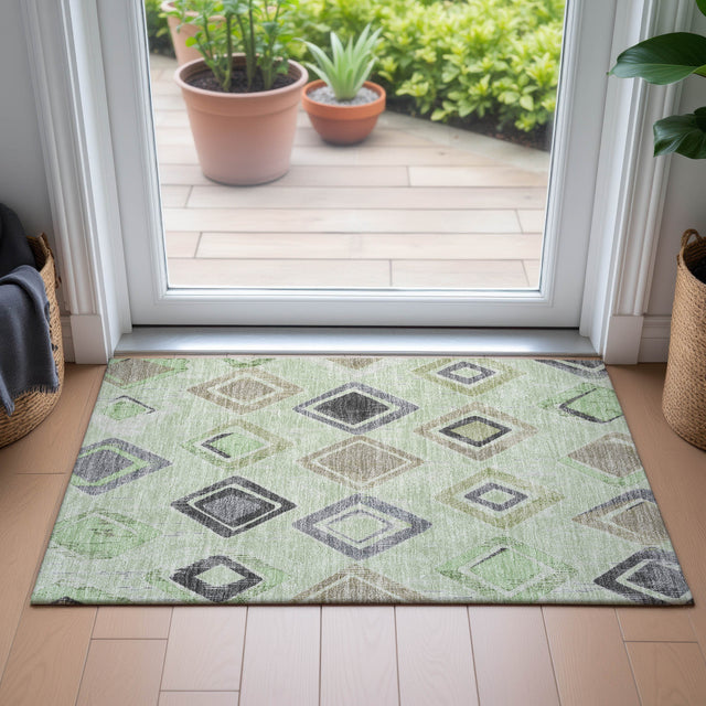 Addison Chantille ACN2180 Geometric Machine Made Transitional Aloe Rug