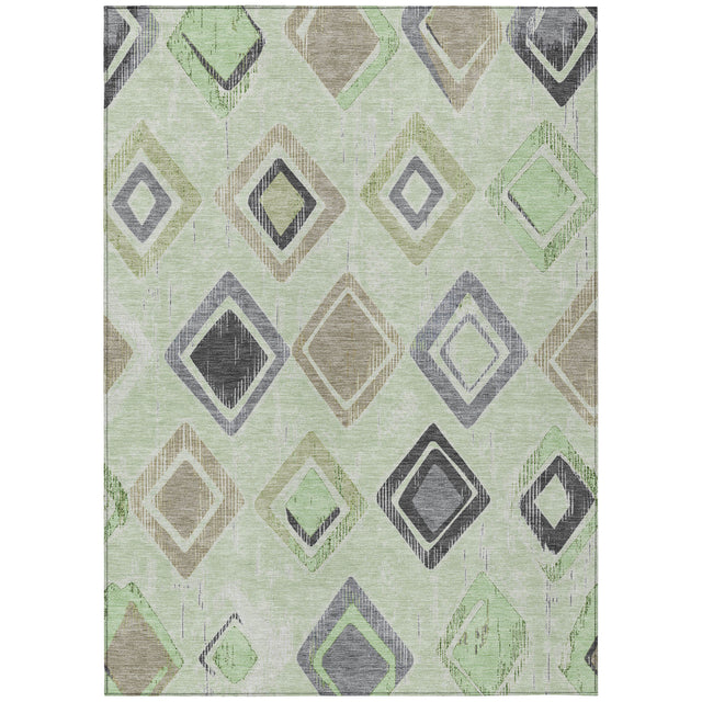 Addison Chantille ACN2180 Geometric Machine Made Transitional Aloe Rug