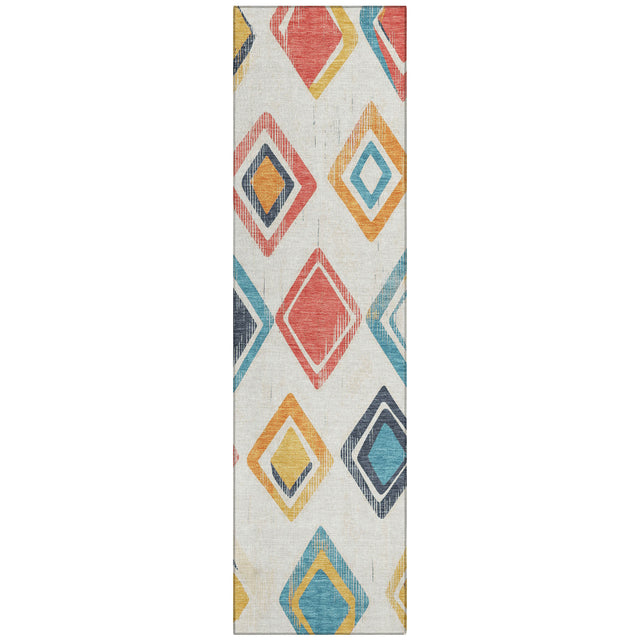 Addison Chantille ACN2180 Geometric Machine Made Transitional Ivory Rug