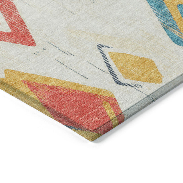 Addison Chantille ACN2180 Geometric Machine Made Transitional Ivory Rug