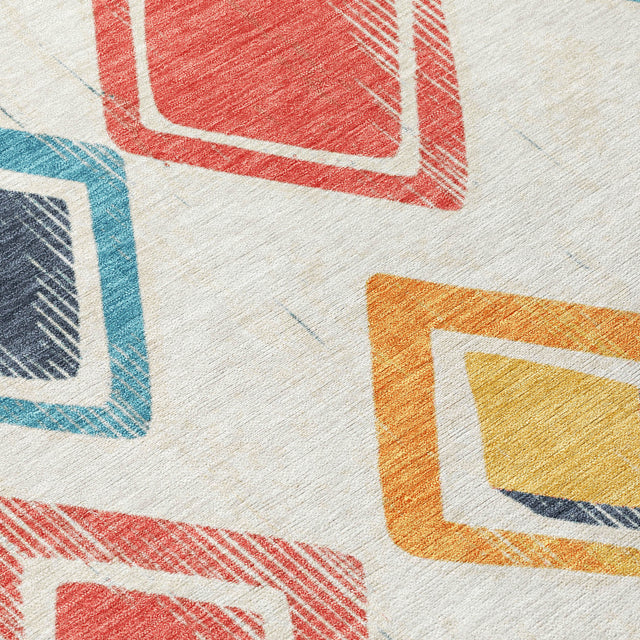 Addison Chantille ACN2180 Geometric Machine Made Transitional Ivory Rug