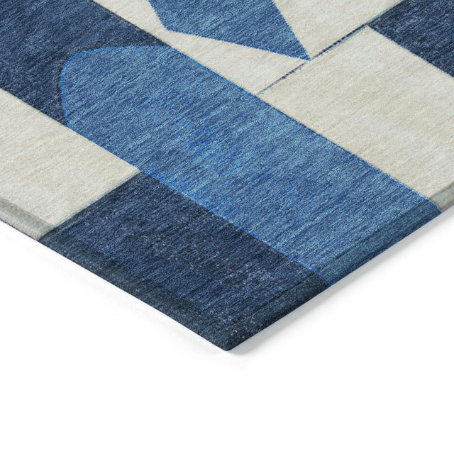 Addison Chantille ACN2181 Geometric Machine Made Transitional Blue Rug