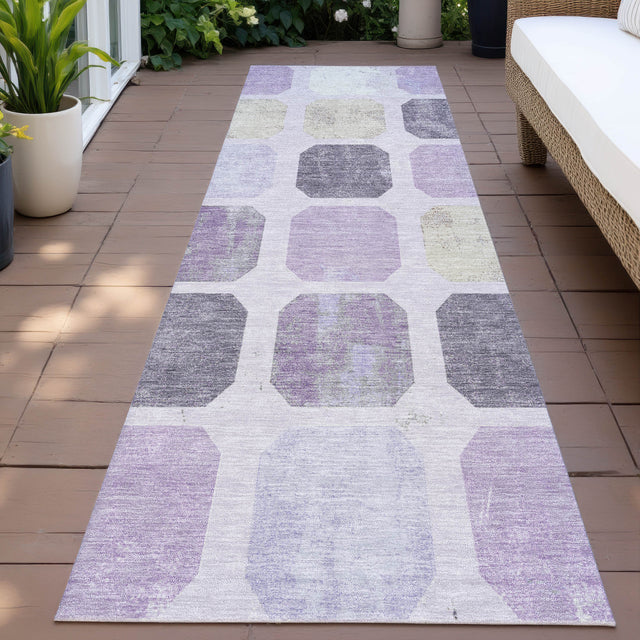 Addison Chantille ACN2182 Geometric Machine Made Transitional Lavender Rug
