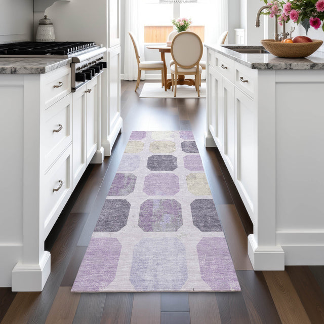 Addison Chantille ACN2182 Geometric Machine Made Transitional Lavender Rug