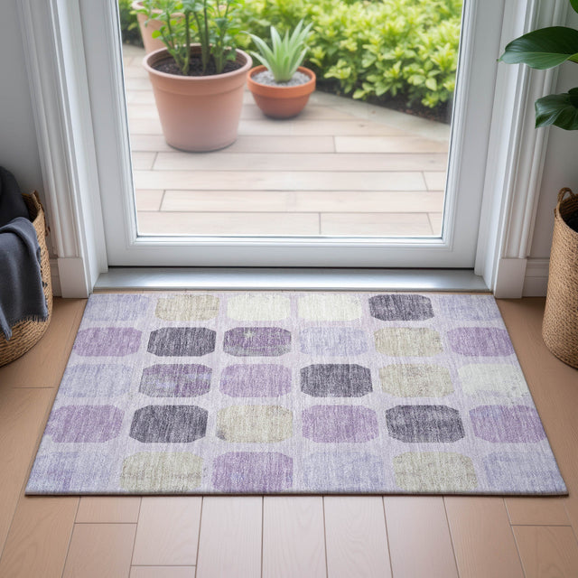 Addison Chantille ACN2182 Geometric Machine Made Transitional Lavender Rug