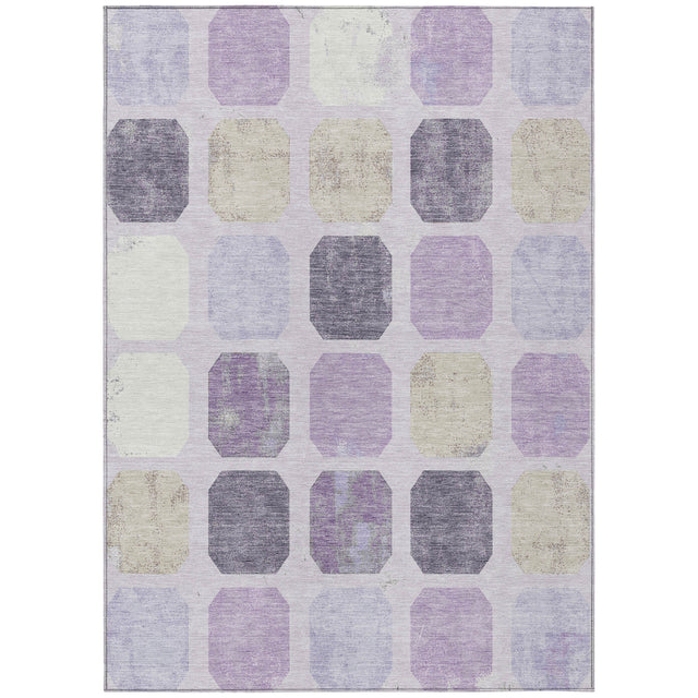Addison Chantille ACN2182 Geometric Machine Made Transitional Lavender Rug