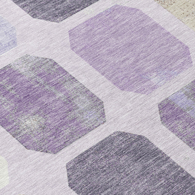 Addison Chantille ACN2182 Geometric Machine Made Transitional Lavender Rug