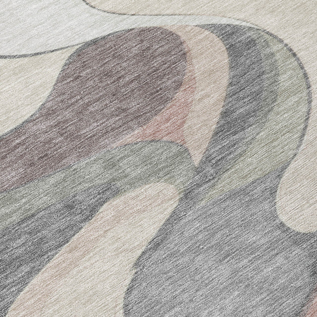 Addison Chantille ACN2183 Swirls Machine Made Transitional Beige Rug