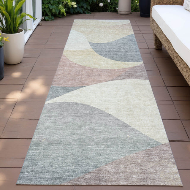 Addison Chantille ACN2184 Swirls Machine Made Transitional Beige Rug