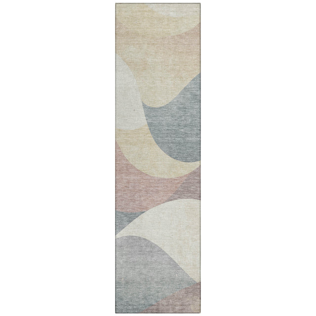 Addison Chantille ACN2184 Swirls Machine Made Transitional Beige Rug