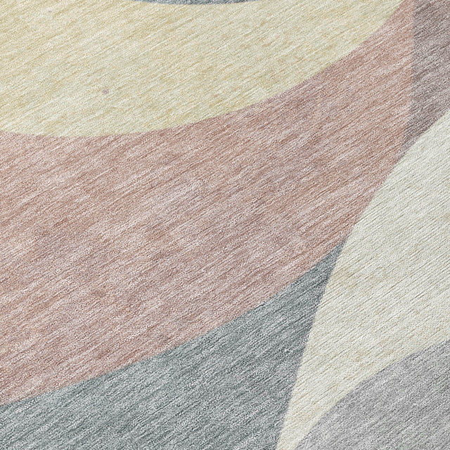 Addison Chantille ACN2184 Swirls Machine Made Transitional Beige Rug