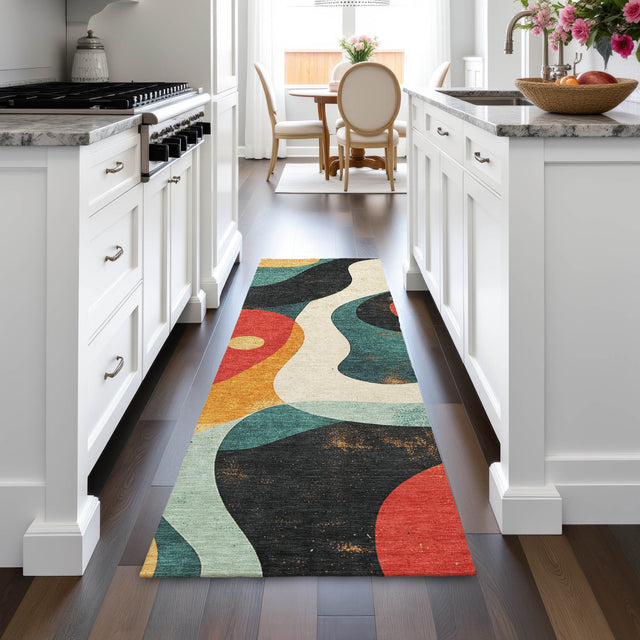 Addison Chantille ACN2185 Swirls Machine Made Transitional Red Rug