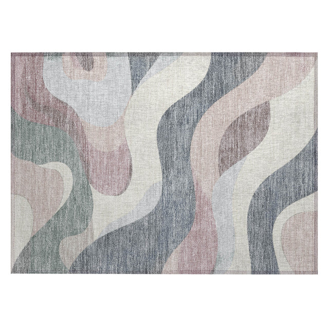 Addison Chantille ACN2186 Swirls Machine Made Transitional Blush Rug