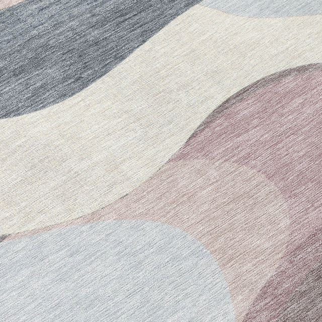 Addison Chantille ACN2186 Swirls Machine Made Transitional Blush Rug