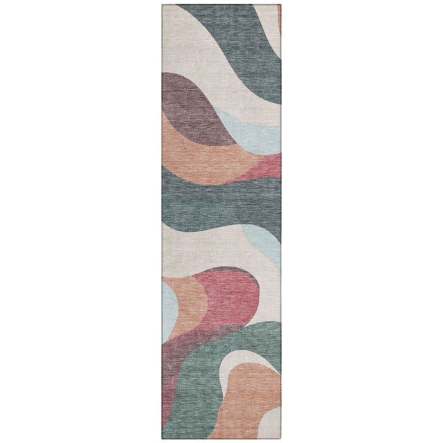 Addison Chantille ACN2186 Swirls Machine Made Transitional Coral Rug