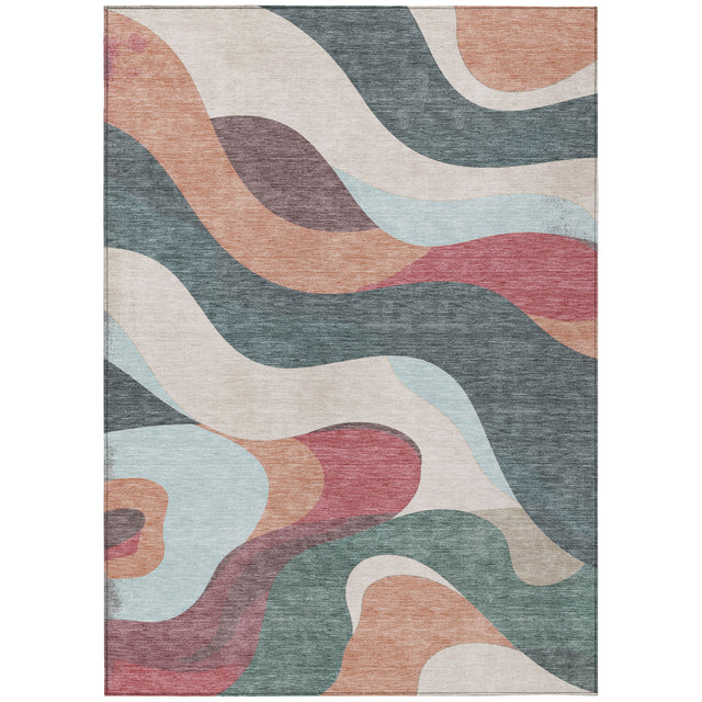 Addison Chantille ACN2186 Swirls Machine Made Transitional Coral Rug