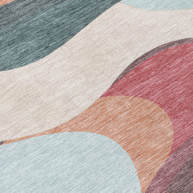 Addison Chantille ACN2186 Swirls Machine Made Transitional Coral Rug