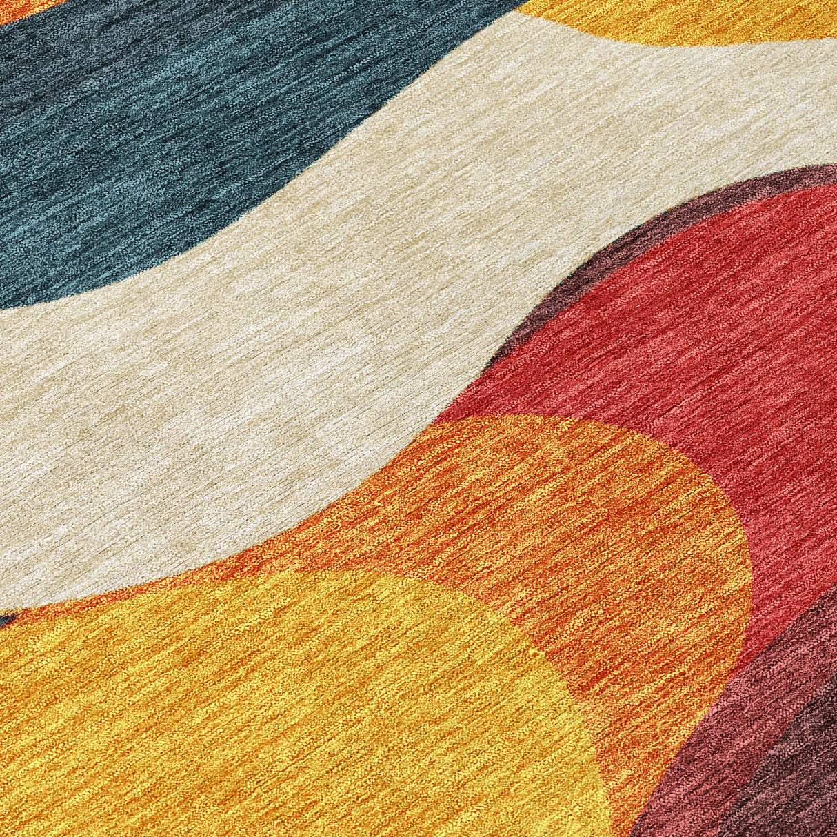 Addison Chantille ACN2186 Swirls Machine Made Transitional Orange Rug