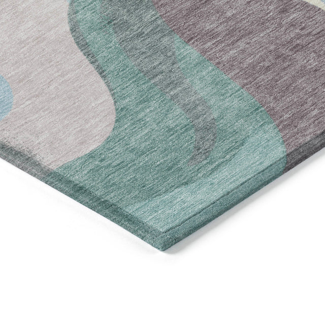 Addison Chantille ACN2186 Swirls Machine Made Transitional Taupe Rug