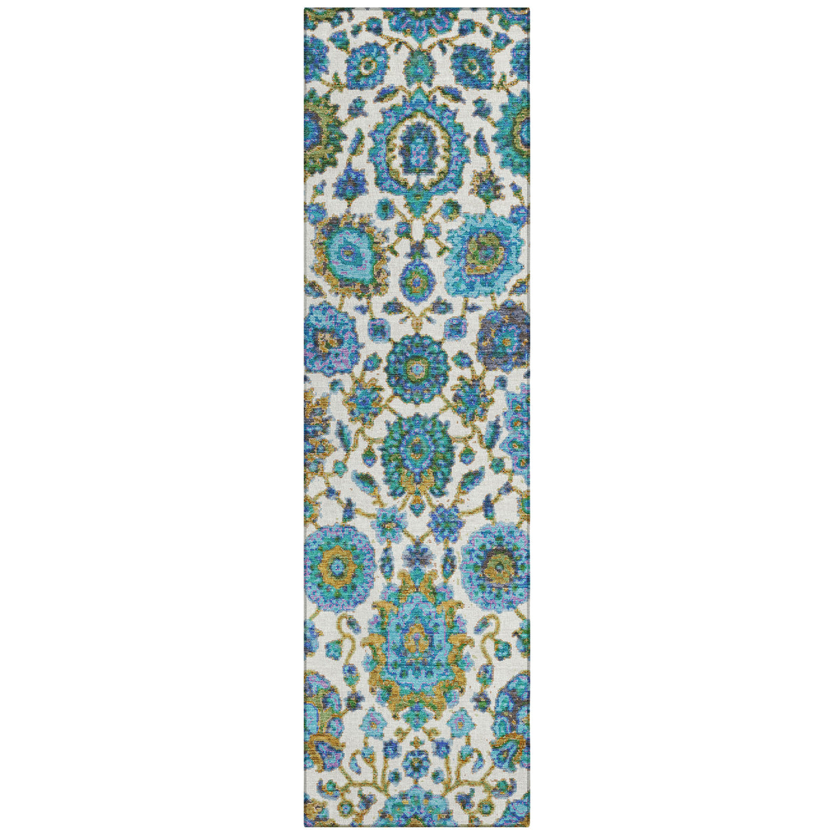 Addison Chantille ACN2187 Global Machine Made Traditional Aqua Rug