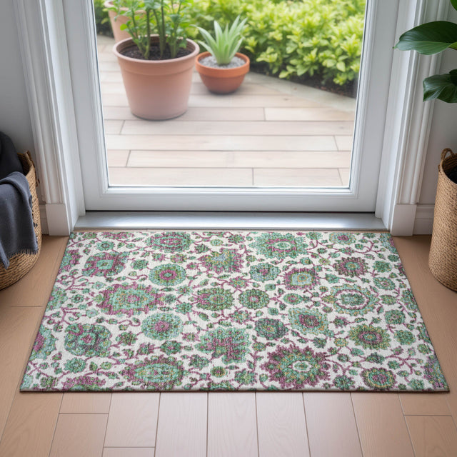 Addison Chantille ACN2187 Global Machine Made Traditional Mint Rug