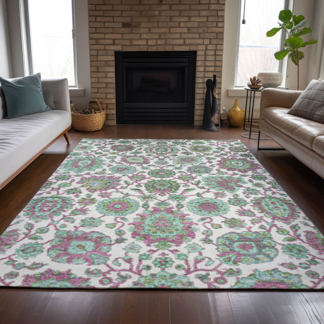Addison Chantille ACN2187 Global Machine Made Traditional Mint Rug