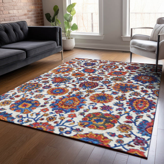 Addison Chantille ACN2187 Global Machine Made Traditional Red Rug