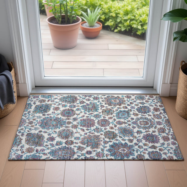 Addison Chantille ACN2187 Global Machine Made Traditional Teal Rug