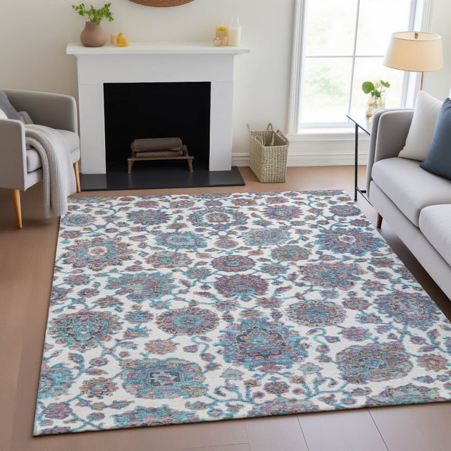 Addison Chantille ACN2187 Global Machine Made Traditional Teal Rug