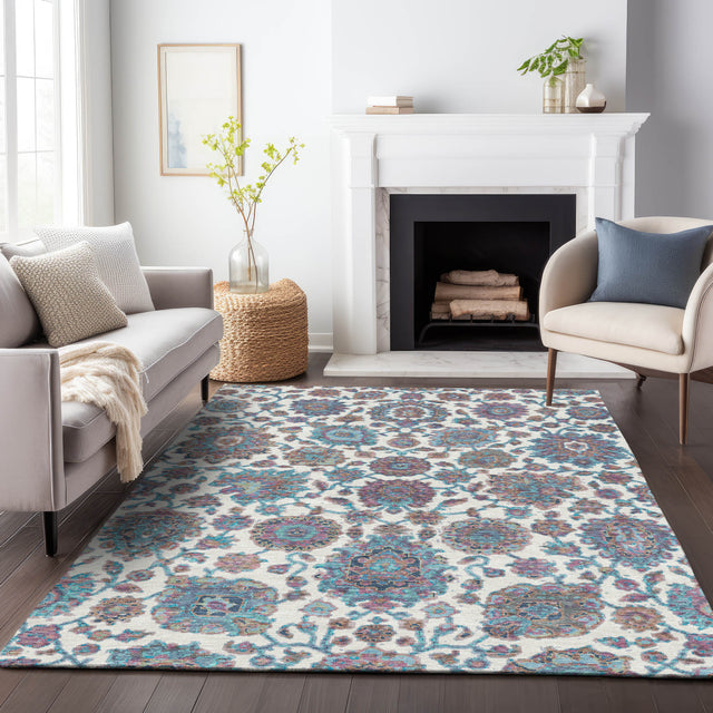 Addison Chantille ACN2187 Global Machine Made Traditional Teal Rug
