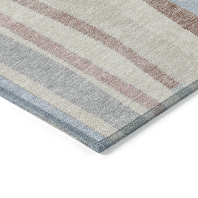 Addison Chantille ACN2188 Stripes Machine Made Transitional Beige Rug