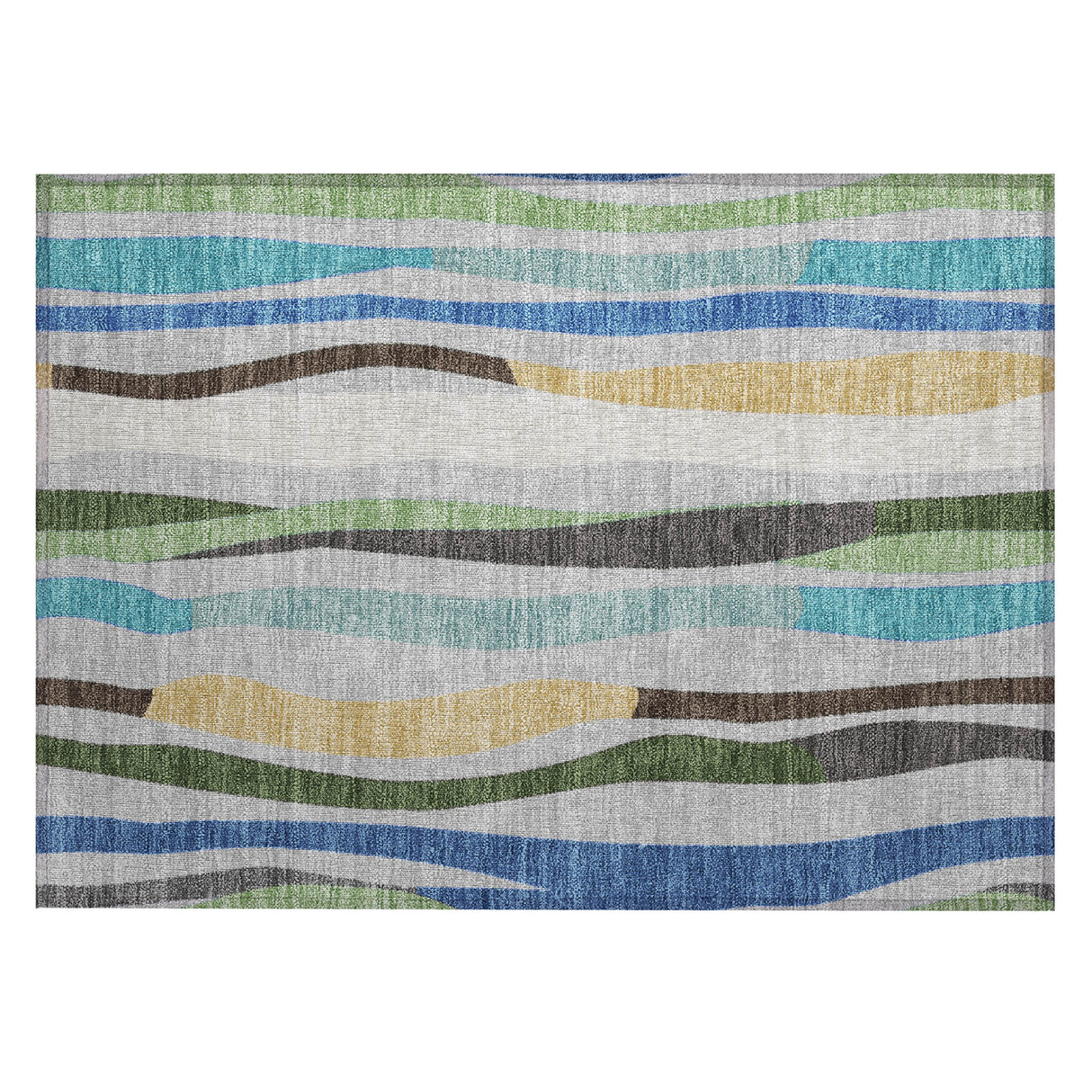 Addison Chantille ACN2188 Stripes Machine Made Transitional Green Rug