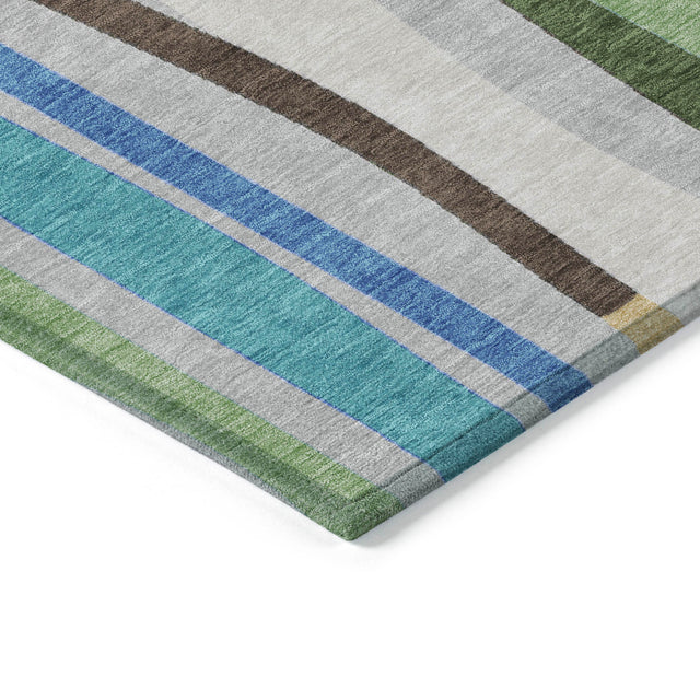 Addison Chantille ACN2188 Stripes Machine Made Transitional Green Rug