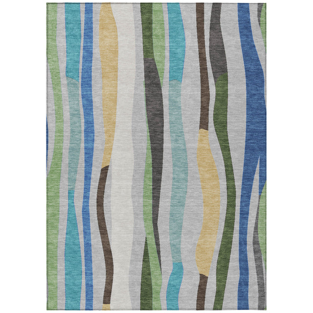 Addison Chantille ACN2188 Stripes Machine Made Transitional Green Rug