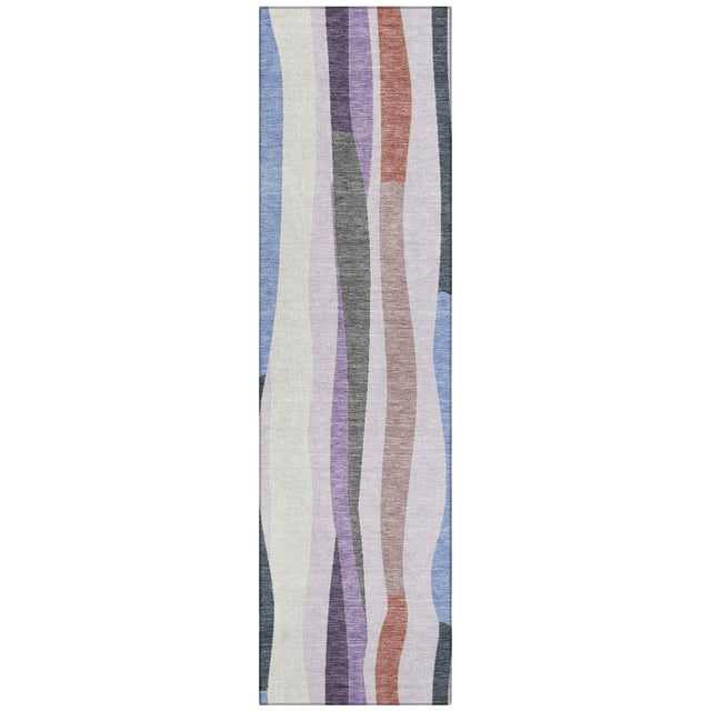 Addison Chantille ACN2188 Stripes Machine Made Transitional Lavender Rug