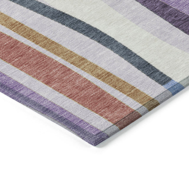 Addison Chantille ACN2188 Stripes Machine Made Transitional Lavender Rug