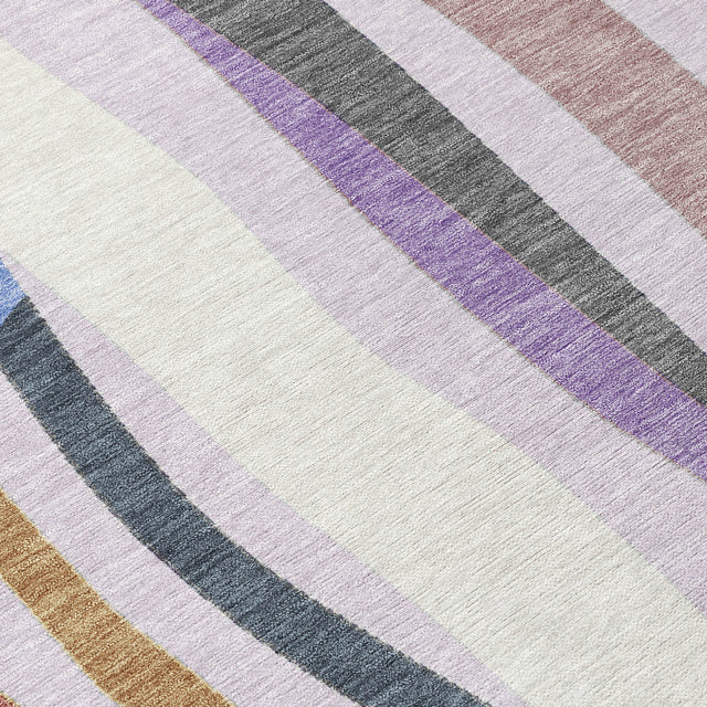 Addison Chantille ACN2188 Stripes Machine Made Transitional Lavender Rug