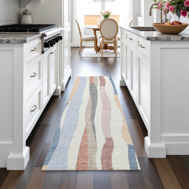 Addison Chantille ACN2188 Stripes Machine Made Transitional Pearl Rug