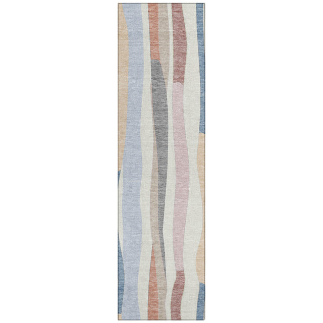 Addison Chantille ACN2188 Stripes Machine Made Transitional Pearl Rug