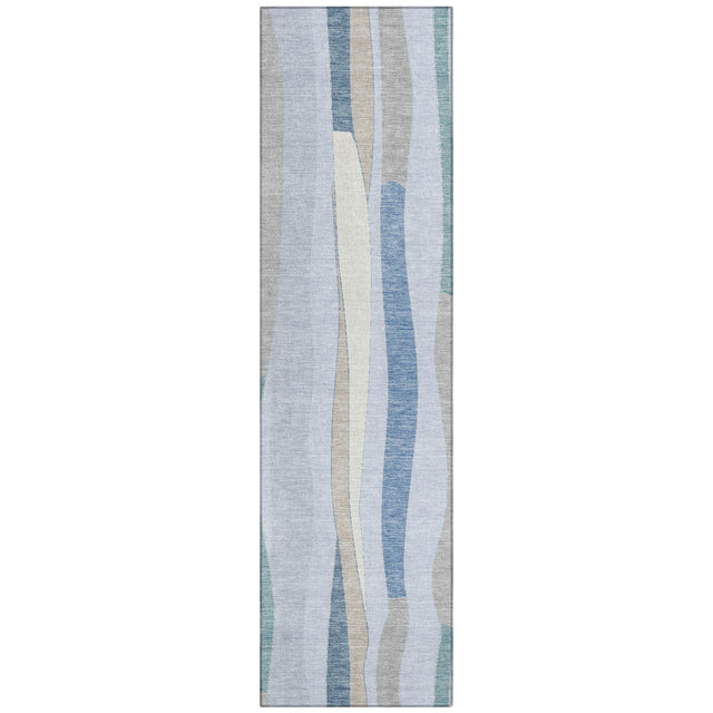 Addison Chantille ACN2188 Stripes Machine Made Transitional Sky Rug