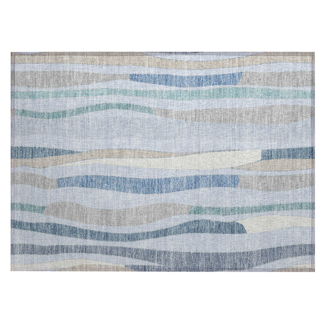 Addison Chantille ACN2188 Stripes Machine Made Transitional Sky Rug