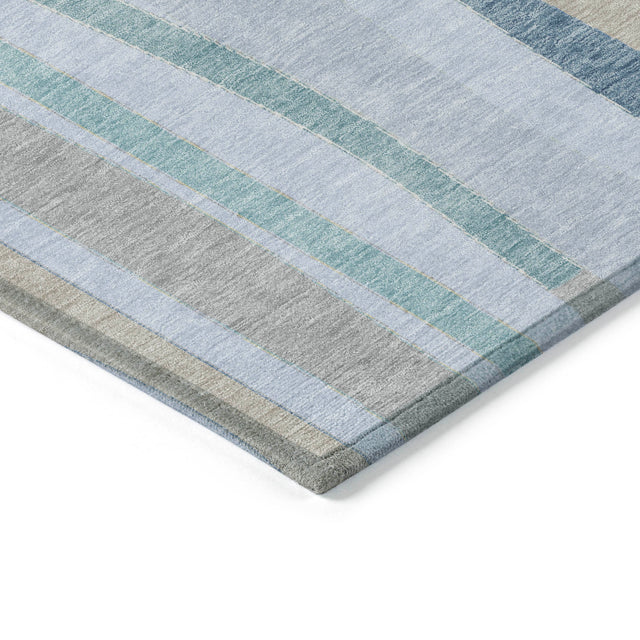 Addison Chantille ACN2188 Stripes Machine Made Transitional Sky Rug