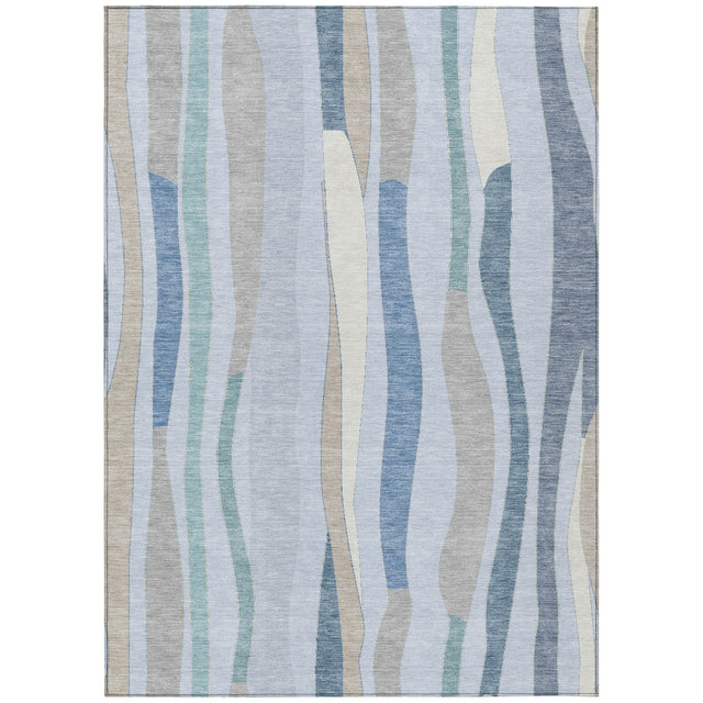 Addison Chantille ACN2188 Stripes Machine Made Transitional Sky Rug