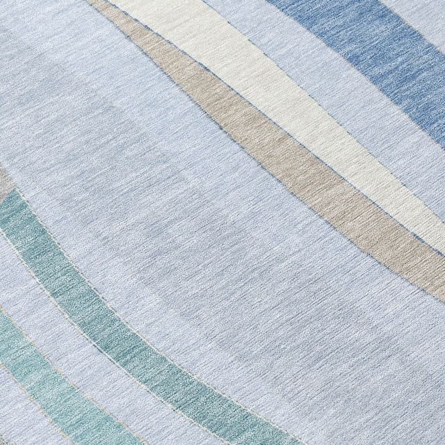 Addison Chantille ACN2188 Stripes Machine Made Transitional Sky Rug