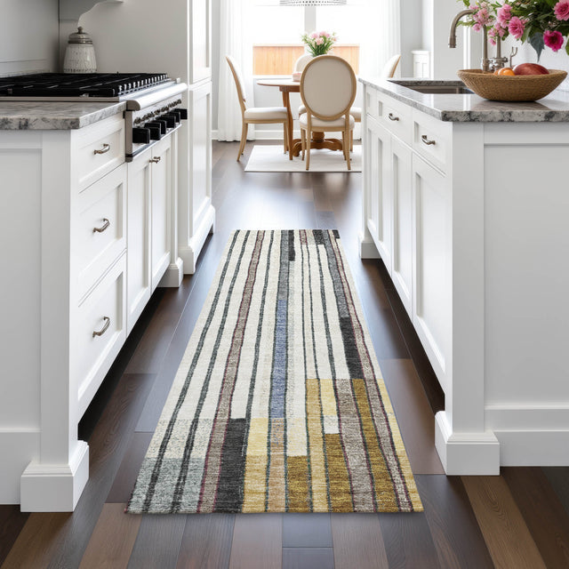 Addison Chantille ACN2189 Geometric Machine Made Transitional Black Rug