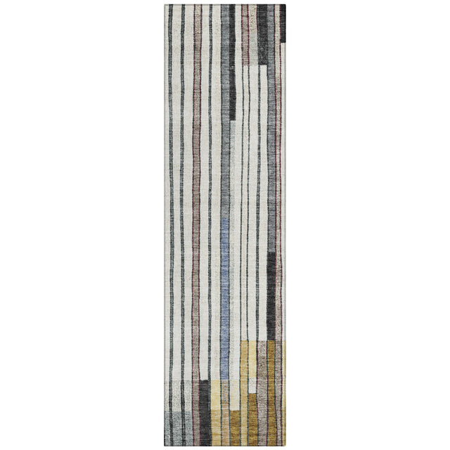 Addison Chantille ACN2189 Geometric Machine Made Transitional Black Rug