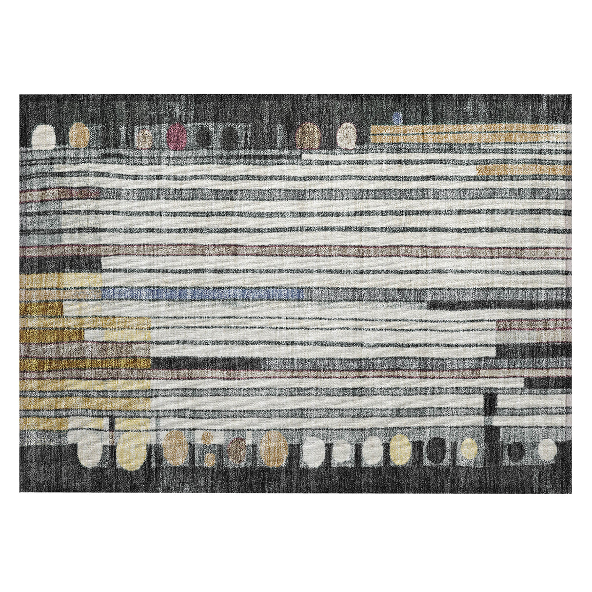 Addison Chantille ACN2189 Geometric Machine Made Transitional Black Rug